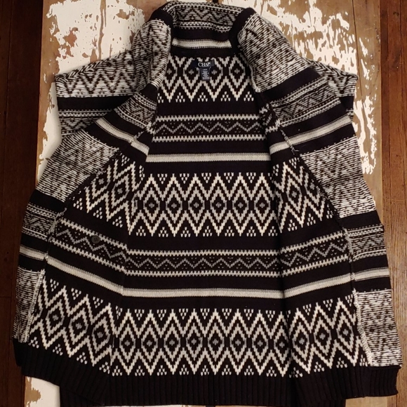 Chaps Inside Out Diamond Knit Toggle Sweater Vest - Picture 7 of 16